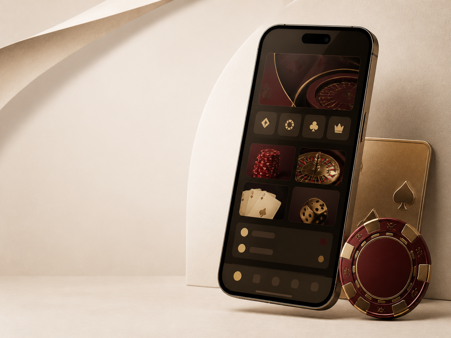 Tünd bordo fonda mobil tətbiq interfeysi olan smartfon